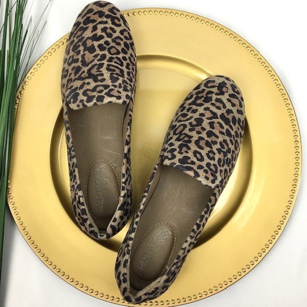 New Adam Tucker by me Too Yeni Animal Print/Taupe Nubuck Leather Loafer, 7